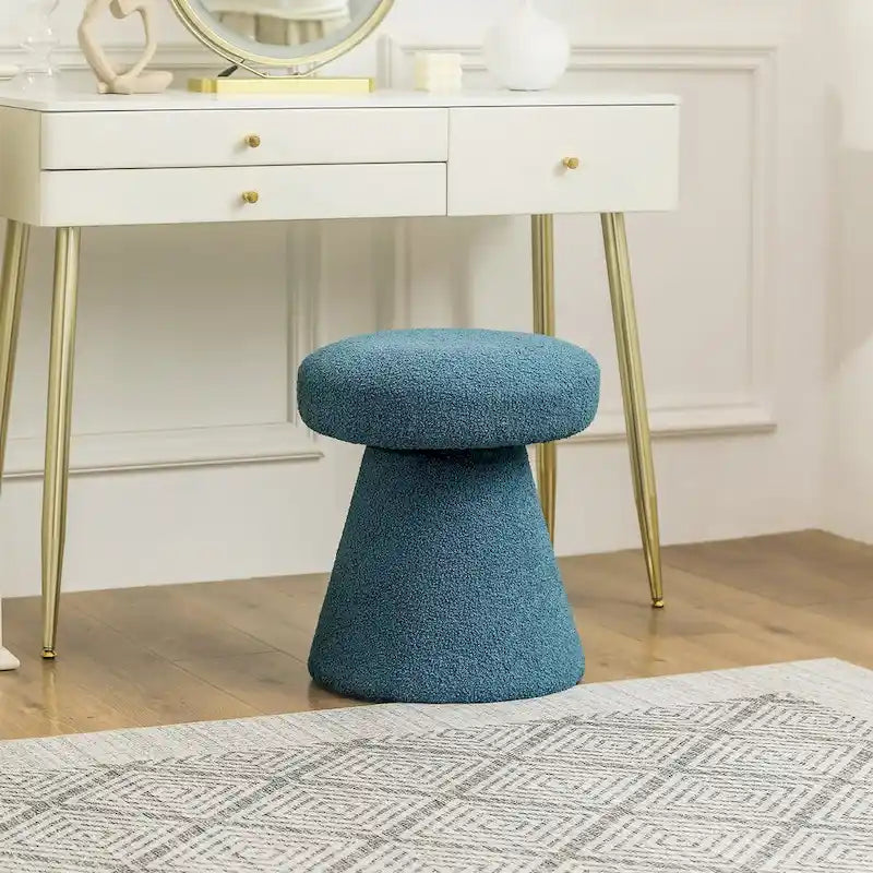 Adeco Large Soft Mushroom Ottoman - Versatile Foot Stool for Living Room and Bedroom - image 5