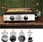 Blackstone 1666 22” Tabletop Griddle with Stainless Steel Faceplate, Powder Coated Steel, Black - image 13