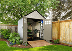 Rubbermaid Resin Outdoor Storage Shed With Floor Weather Resistant Gray Organization for Home - image 38
