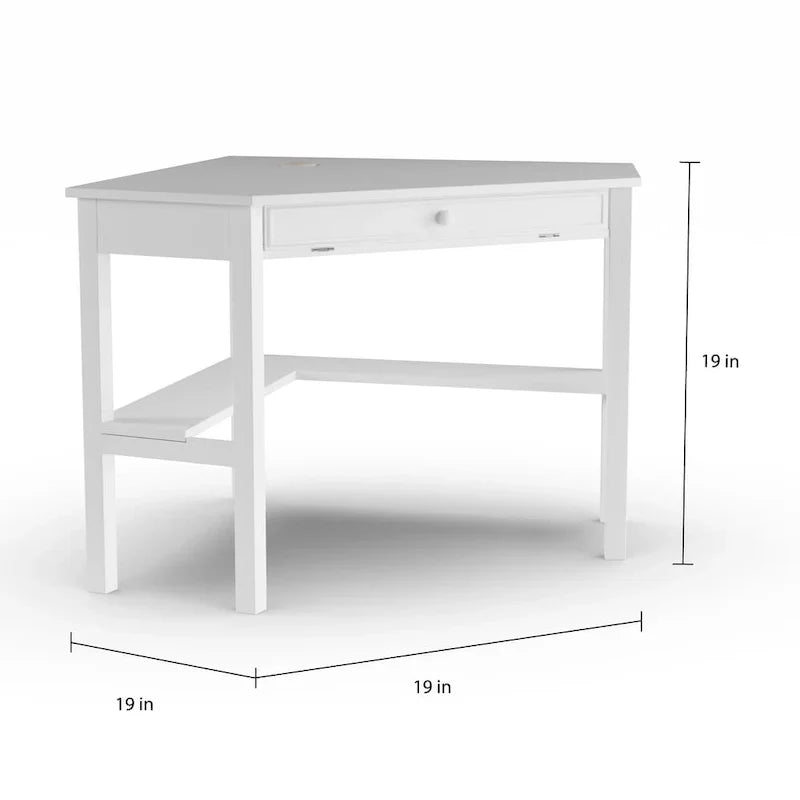 SEI Furniture Crescent Corner Desk in White Birch - image 6