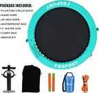 Inflatable Dock Floating Platform 8ft Inflatable Water Hammock Floating Deck for Lake W/Cupholder Round Floating Ring Float Ring Pool Float Raft Lounger Island Platform Pad - image 10