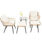Ainfox 7 Pcs Outdoor Patio Furniture Sofa Set on Sale, Grey Rattan Grey Cushion - image 57