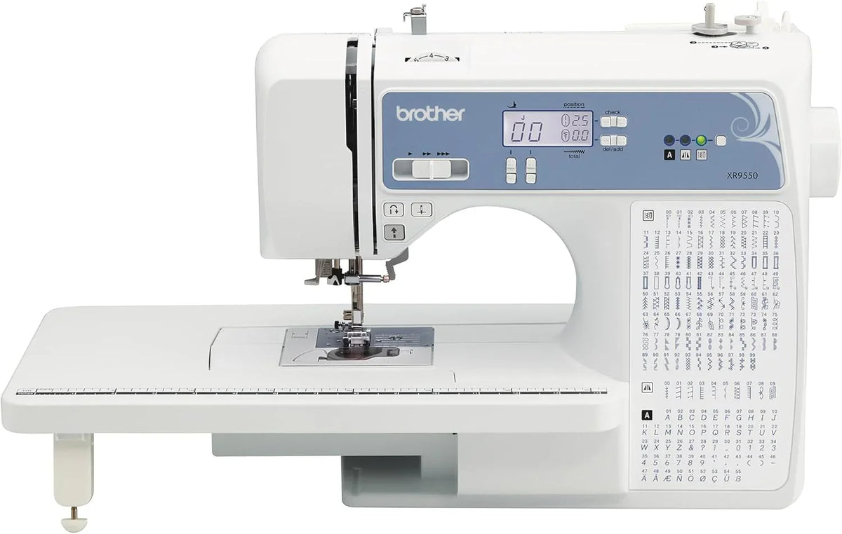 Brother Sewing and Quilting Machine, Computerized, 165 Built-in Stitches, LCD Display, Wide Table, 8 Included Presser Feet, White, 20x12x17 - image 2