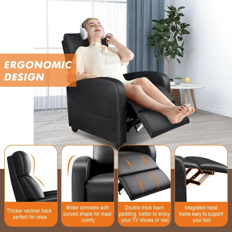 Versatile Recliner Chair with 8 Massage Settings and Lumbar Support for Ultimate Relaxation and Home Theater Experience - image 8