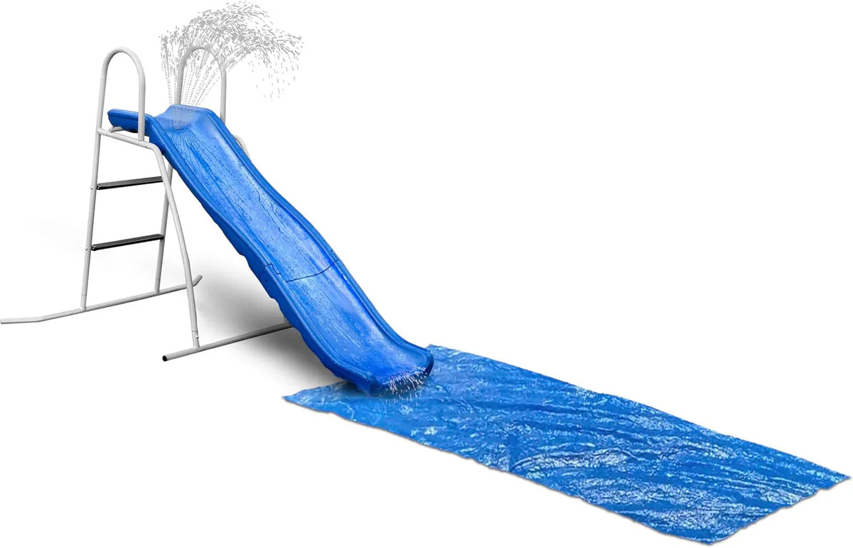XDP Recreation 6 Foot Water Wave Slide with Built In Adjustable Sprinkler, Freestanding with Ground Pad and Hose Extension for Lawn Fun, Ages 3 to 8 - image 16