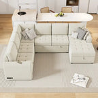 Roomfitters U-Shaped Sectional Sofa with Pull-Out Bed, Storage Chaise Lounge, and Integrated Charging Ports for Living Room - image 29