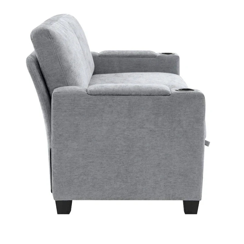 Versatile Chenille Storage Loveseat Sofa - image 27