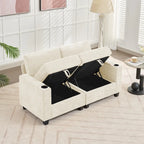 Versatile Chenille Storage Loveseat Sofa - image 5