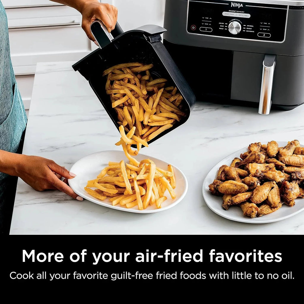 Ninja Foodi 10QT 6-in-1 DualZone Smart XL Air Fryer, 2 Independent 5QT Baskets, Smart Cook Thermometer, Match Cook, Smart Finish, Air Fry, Roast, Bake, Dehydrate, Reheat, Grey, DZ550 - image 26