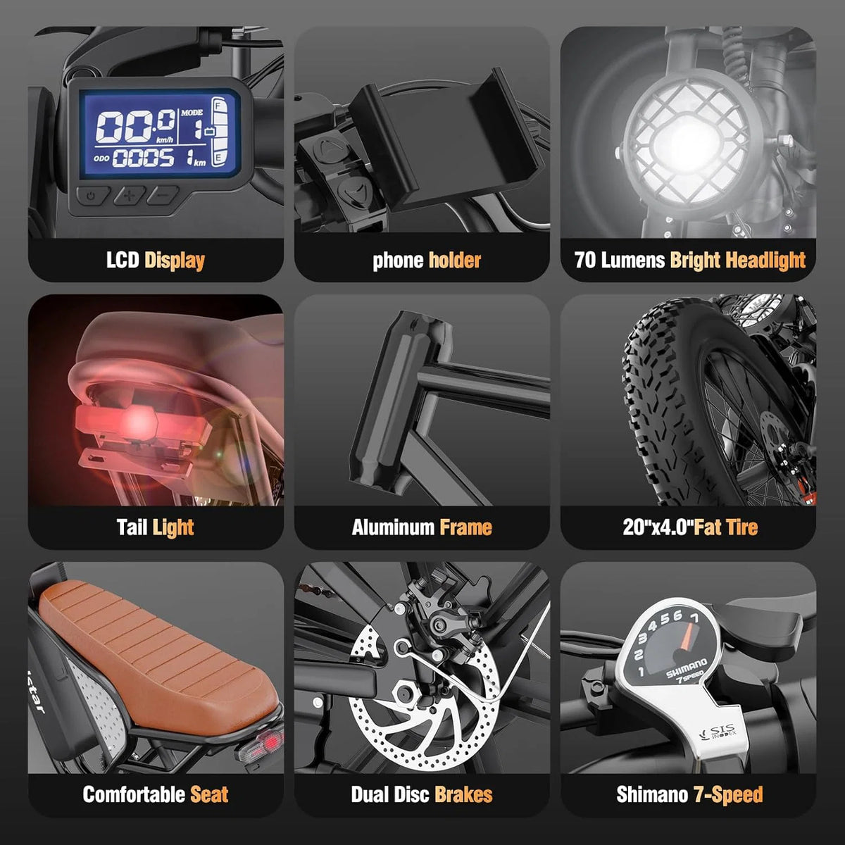 Electric Bike Q20, 2000W, 37Mph, 20" Fat Tires - image 12