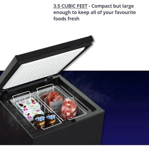 Northair 3.5 Cu Ft Chest Freezer, Black – Quiet Compressor, 2 Removable Baskets, 7 Temp Settings - image 5