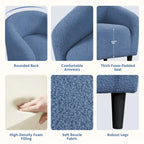 Yaheetech Club Chair Accent Barrel Chair Upholstered Arm Chair - image 28