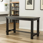 Roundhill Furniture Leviton 5-Piece Counter Height Dining Set in Antique Black Wood Finish - image 3