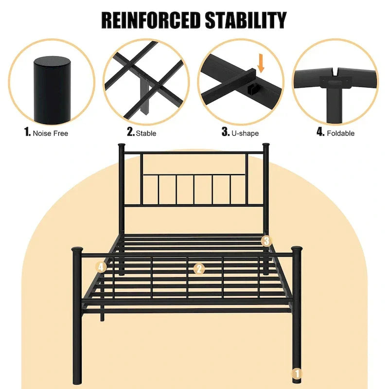 Futzca Bed Frame Featuring Headboard and Footboard - image 7