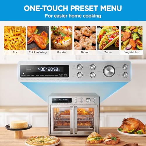 Midea Flexify French Door Toaster Oven Air Fryer Combo, 26.4 QT, Extra Large Air Fryer Countertop Oven 10 in 1 Combo, 25% Faster Cooking and 90% Less Oil, Stainless Steel : Home & Kitchen - image 7