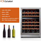 24'' Wine Cooler Refrigerator - 46 Bottle Wine Fridge Dual Zone with Modern Touch Intelligent Digital 40°-65°F Low Noise, Built in or Freestanding Wine Cooler for Home and Kitchen - image 14
