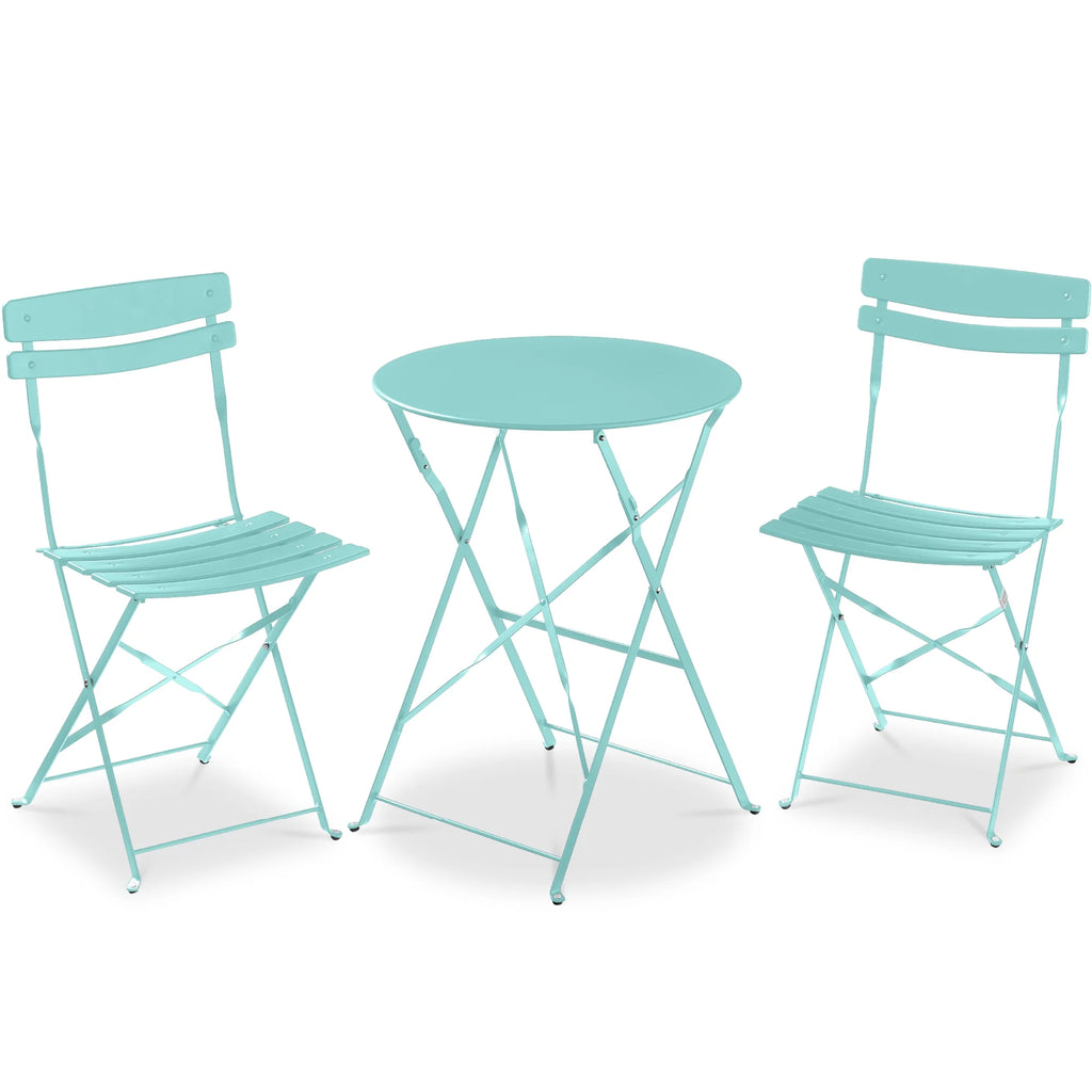 Best Choice Products 3-Piece Small Bistro Set, Folding Patio Furniture Set of 2 Chairs and Table - Black - image 27