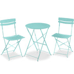 Best Choice Products 3-Piece Small Bistro Set, Folding Patio Furniture Set of 2 Chairs and Table - Black - image 27