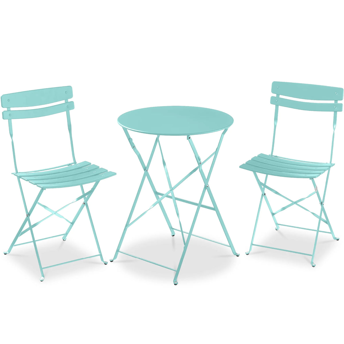 Best Choice Products 3-Piece Small Bistro Set, Folding Patio Furniture Set of 2 Chairs and Table - Black - image 27