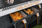Blackstone 1962 Air Fryer Combo & Two Burners Stainless Steel Gas Hood, Wheels, Two Side Shelf – Heavy Duty Outdoor Griddle Station for Backyard, Patio, 28 inch Black - image 3