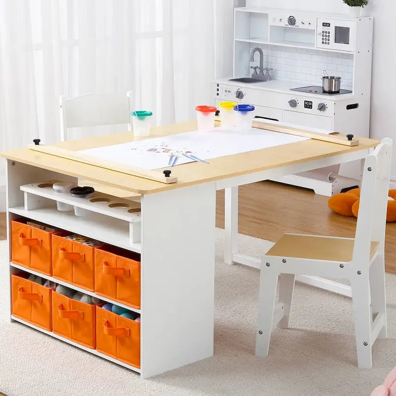 Children's Art Table and Drawing Desk with Ample Storage - image 8