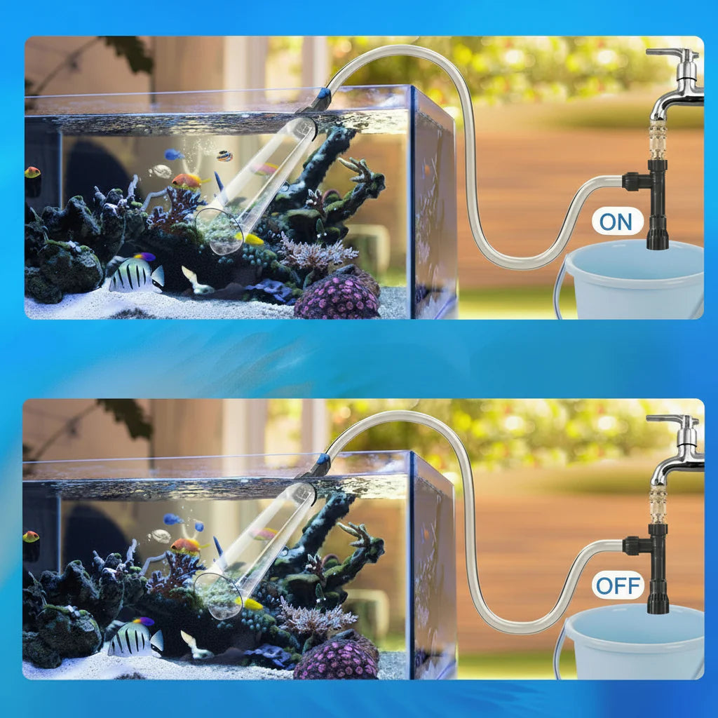 Aquarium Vacuum Gravel Cleaner 33FT PVC Hose Siphon Fish Tank - image 2