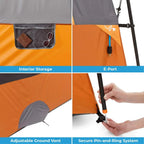 CORE Straight Wall Cabin Tents / 10 Person / 11 Person / 12 Person Large Multi Room Family Tents for Car Camping & Outdoor Adventures - image 27