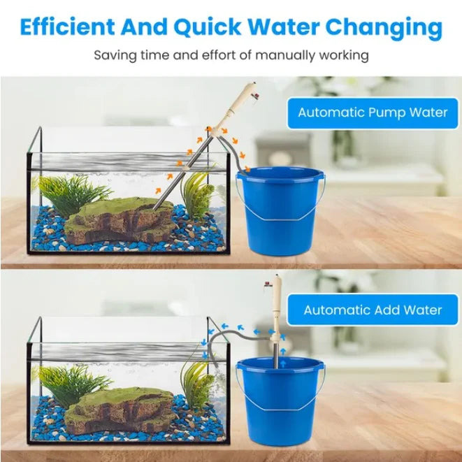Multi Functional Electric Aquarium Gravel Cleaner Kit Fish Tank Vacuum Water Changer - image 3