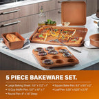 20-Piece Aluminum Ti-Ceramic Nonstick Cookware and Bakeware Set in Graphite - image 7