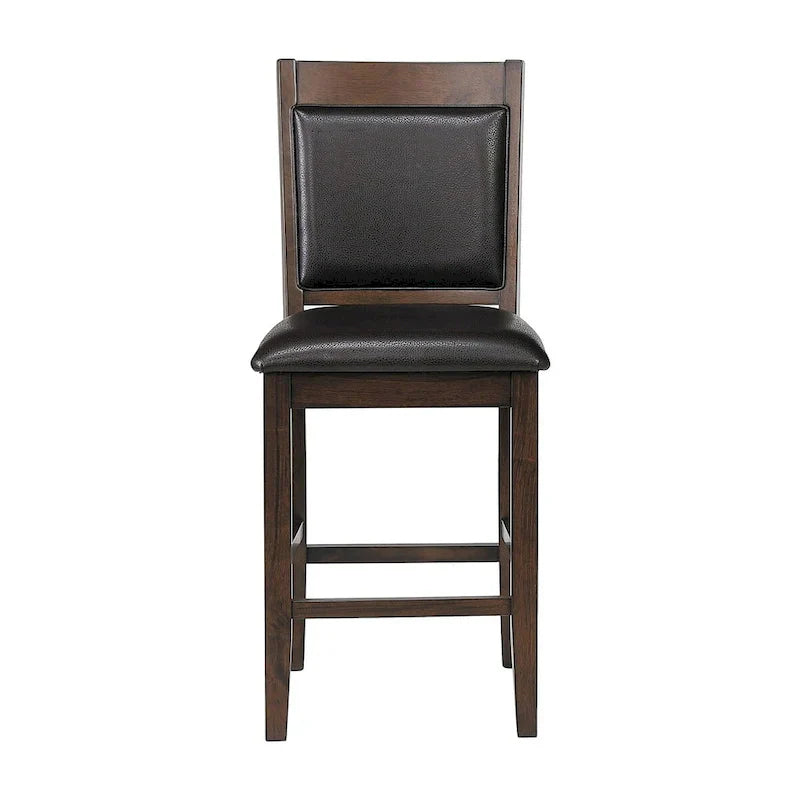 9-Piece Counter Height Dining Set in Ferrara Walnut and Brown - image 5