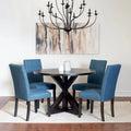 Roundhill Furniture Mytzi 5-Piece Dining Set: Cross-Buck Table with 4 Elegant Chairs - image 2