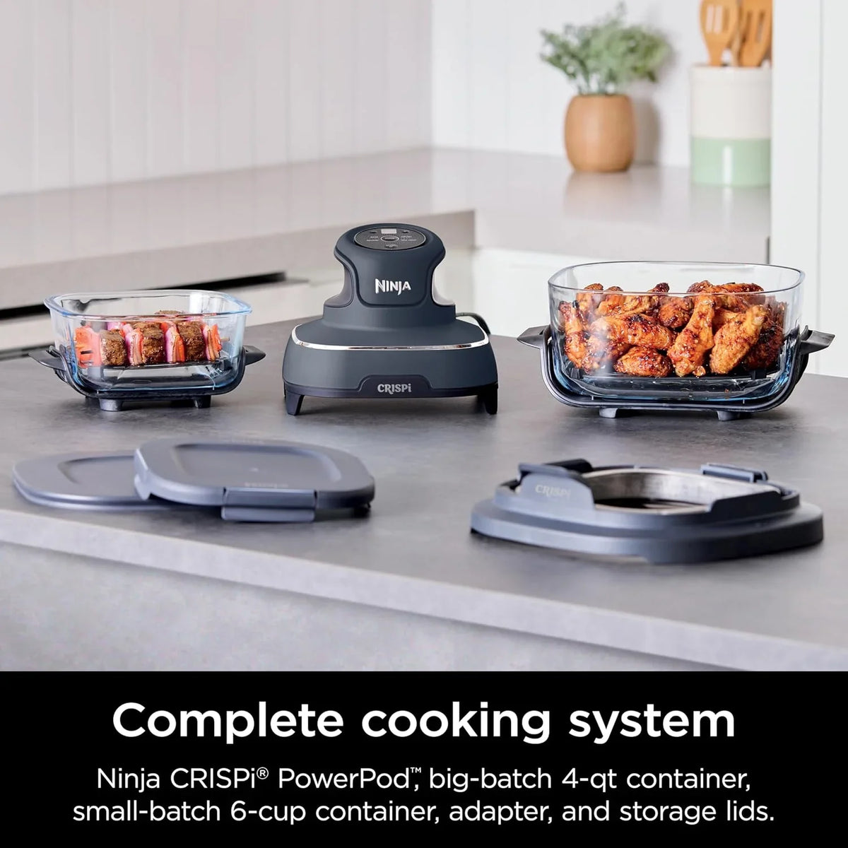 Ninja Crispi 4-in-1 Portable Glass Air Fryer Cooking System - image 7