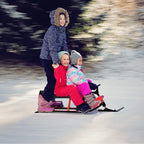 Snow Racer Sled, Ski Sled Slider Board with Twin Brakes - image 4