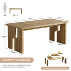 63-Inch Farmhouse Executive Desk with Unique Legs - Industrial Style Office Furniture for Home - image 3