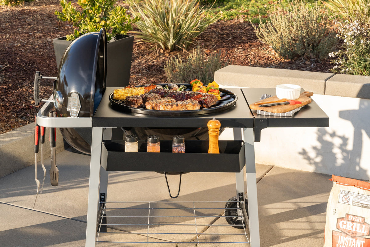 Expert Grill Kettle Cart with Pizza Accessories and Warming Rack - image 36