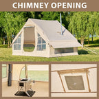 NAIZEA Tent for Camping with Pump - Air Glamping Tents, Easy Setup Blow up Tent, Waterproof Oxford Inflatable Tent, 4 - 6 Person Cabin Tent with Mesh & Chimney Window - image 12