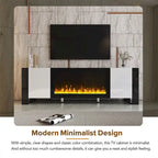 Contemporary TV Stand with Electric Fireplace - Fits TVs Up to 78 Inches - image 10