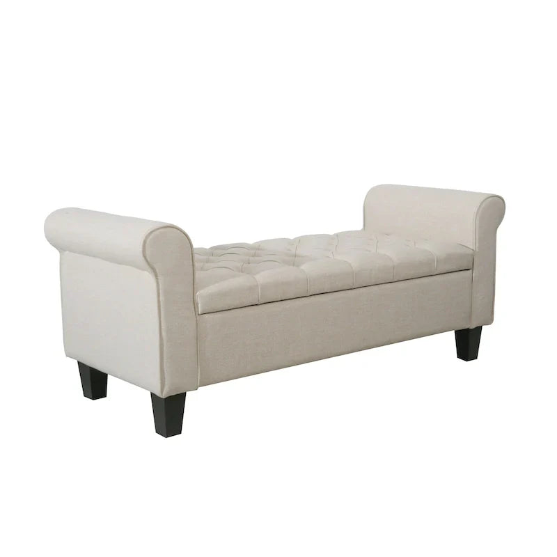 Porthos Home Theon Fabric Button-Tufted Flip-Top Storage Bench - image 6