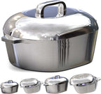Cast Aluminum Dutch Oven - 8 Quart - Oval Dutch Oven Pot with Lid for Families and Parties - Lightweight Cajun Cookware with Ideal Heat Distribution - Oval Roaster Pan with Lid (13 Inch) - image 29