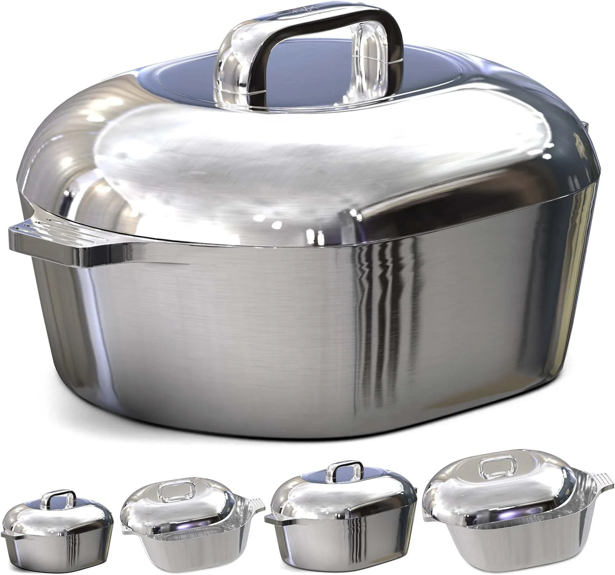 Cast Aluminum Dutch Oven - 8 Quart - Oval Dutch Oven Pot with Lid for Families and Parties - Lightweight Cajun Cookware with Ideal Heat Distribution - Oval Roaster Pan with Lid (13 Inch) - image 29