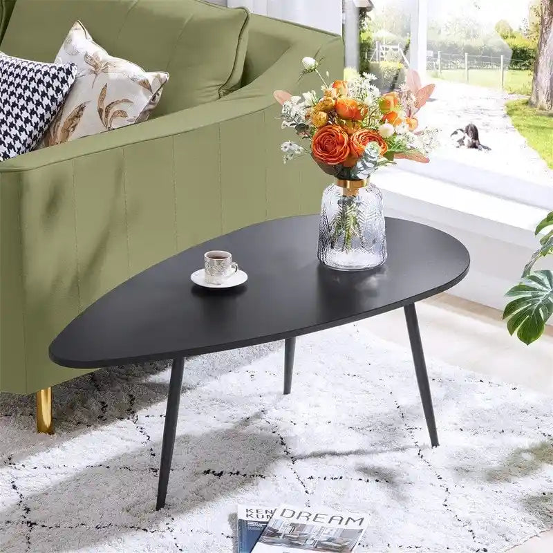 Unique Oval Coffee Table for Small Spaces - Dimensions: 22.2D x 42.5W x 17.1H - image 6