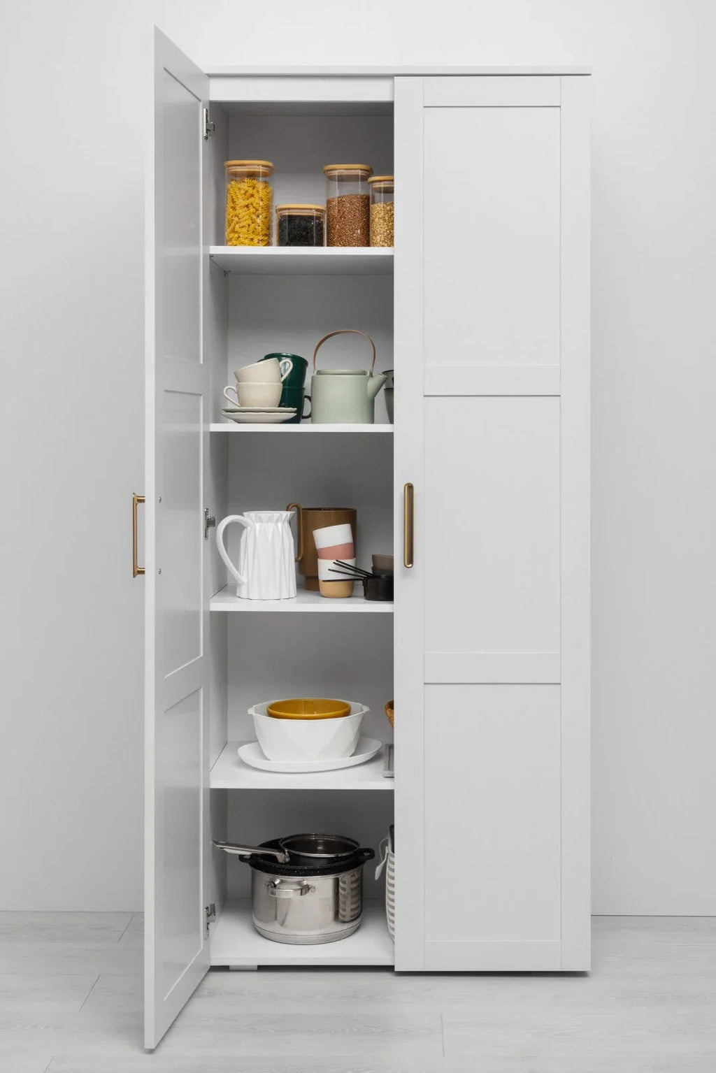 STOCKHOLM UNIVERSAL STORAGE CUPBOARD - HAMPTONS - DECO GOLD HANDLE - image 2