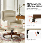 HULALA HOME Pete Adjustable Height Faux Leather Swivel Executive Chair with Tilt Mechanism - image 23