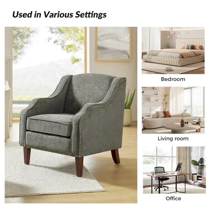 Set of 2 Lucretius Armchairs with Nailhead Trim by HULALA HOME - image 25