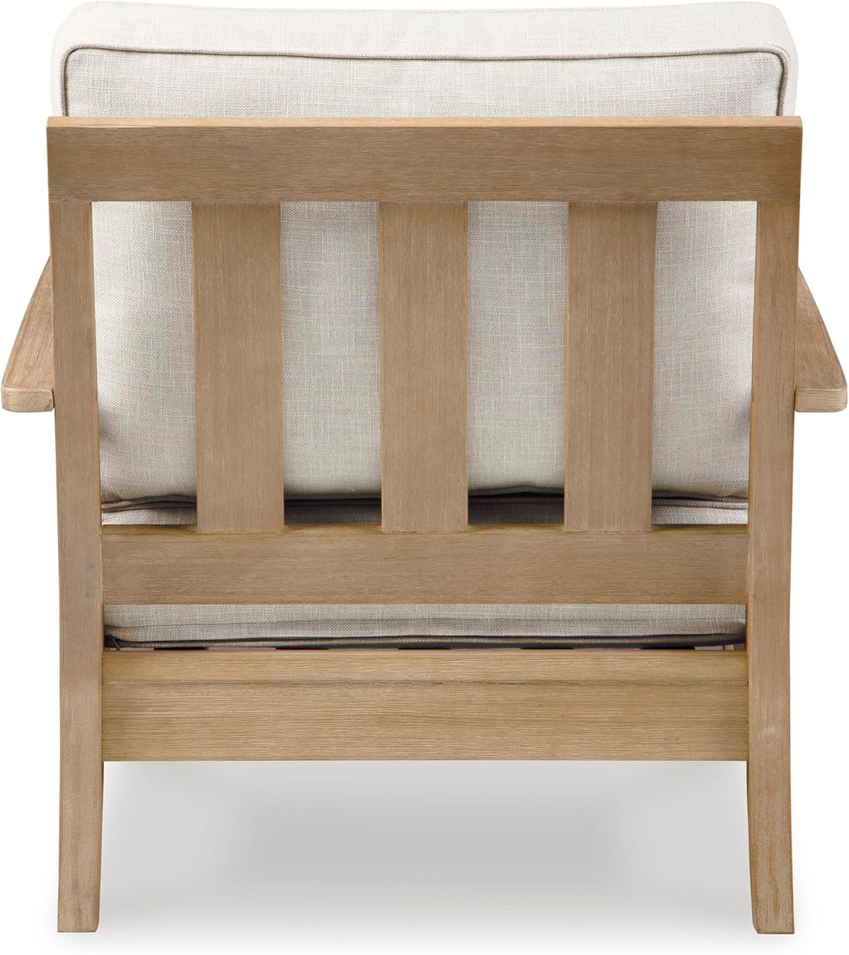 Signature Design by Ashley Clare View Coastal Outdoor Patio Eucalyptus Sofa with Cushions, Beige - image 35