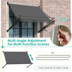 AECOJOY Retractable Awning, 40"x80" Manual Outdoor Awnings for Door Entrance, Sun Shade Canopy - image 4