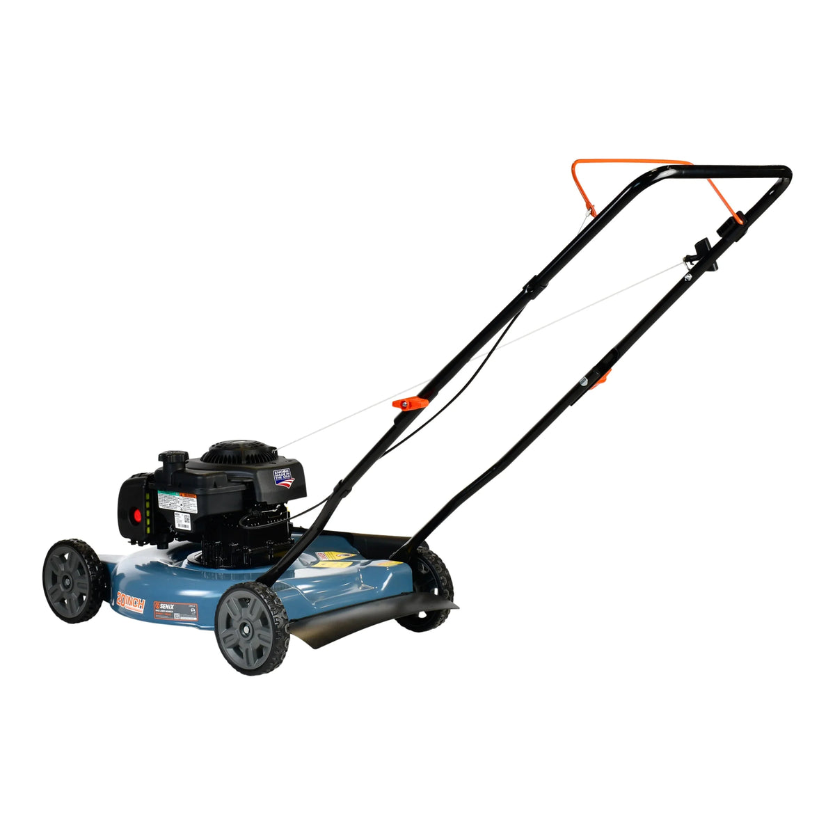 SENIX Gas Lawn Mower, 20-Inch, 125 cc 4-Cycle Briggs & Stratton Engine, Push Lawnmower with Side Discharge, 3-Position Height Adjustment, LSPG-L2, Blue - image 3