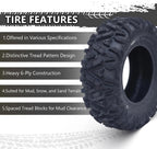 26x12x12 Atv Tires, Set of 2 Atv Tires 26x12-12 6PR, All Terrain Atv/Utv Off-Road Tires, Black - image 10