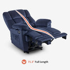 MCombo Heated Massage Electric Recliner Chair for Living Room - Fabric R6233 - image 19