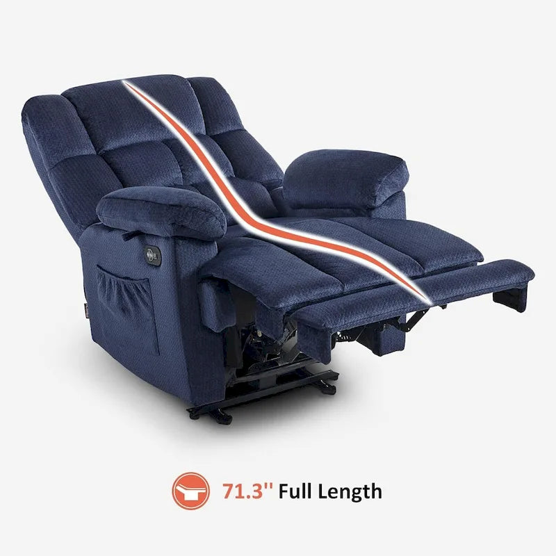 MCombo Heated Massage Electric Recliner Chair for Living Room - Fabric R6233 - image 19